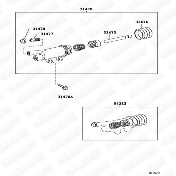 Cilindro Esclavo W Toyota Oem Cm Imports