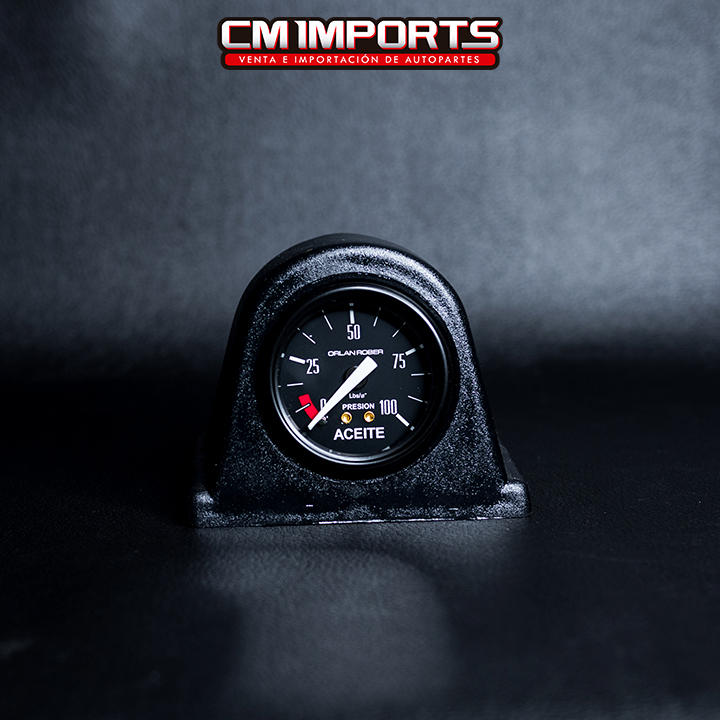 Reloj presión de aceite 52mm Orlan Rober Negro