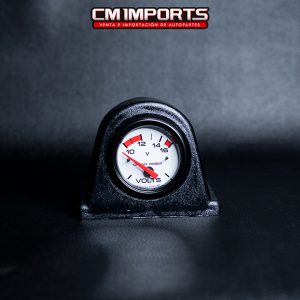 Reloj voltímetro blanco 52mm