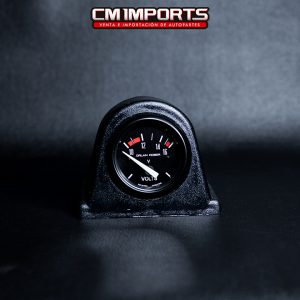 Reloj voltímetro negro 52mm