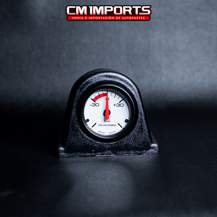 Reloj amperímetro blanco 52mm