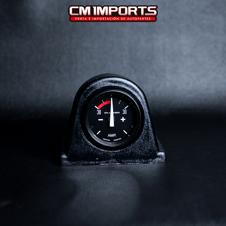 Reloj amperímetro negro 52mm