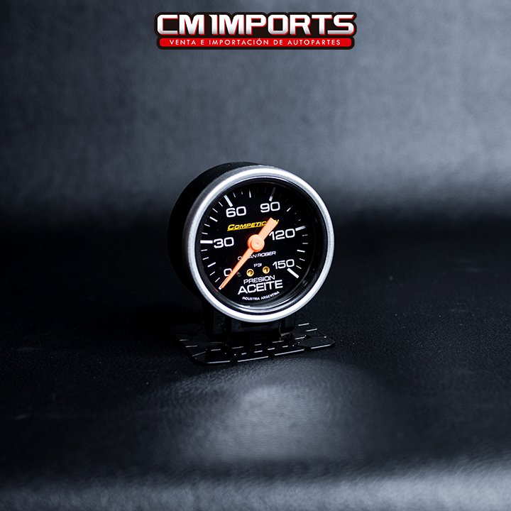 Reloj presión de aceite 60mm Orlan Rober Negro