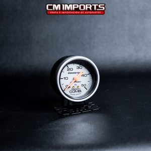 Reloj presión de combustible plateado 60mm