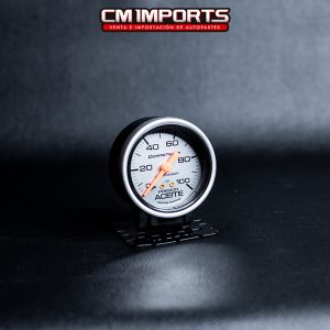 Reloj presión de aceite 60mm plateado 100 PSI