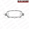 Pastillas traseras 350Z No Brembo – GTX Ceramic - Imagen 2