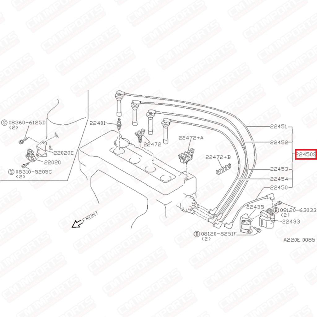Cables de bujías GA16DE SR20DE Seiwa CM Imports